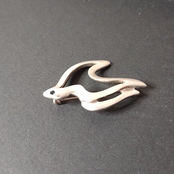 Silver Tone Metal Bird Brooch - Picture 7 of 8